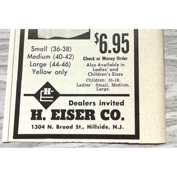 H Eiser Mens Fashion Vintage Print Ad 1960s Raincoat Slicker Western Ranch - Picture 5 of 6